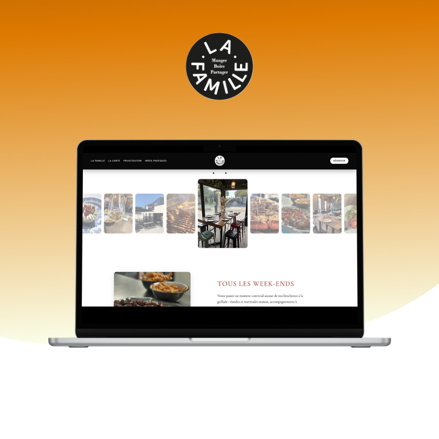 Site vitrine restaurant La Famille